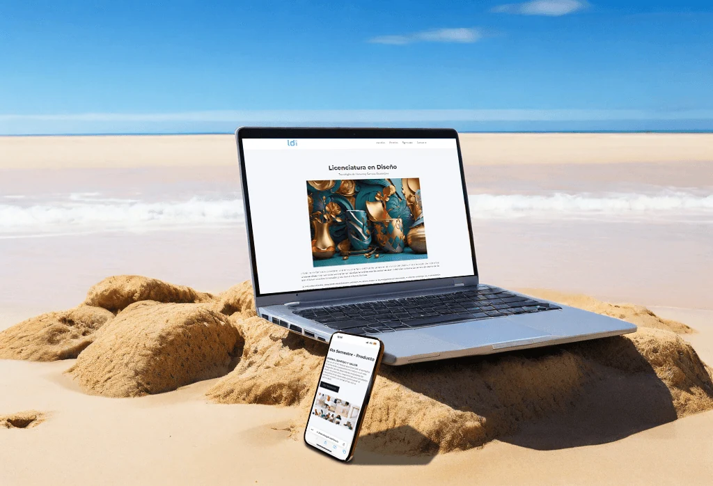 University design program website interface